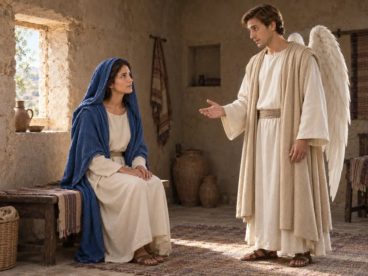 The Annunciation, an artistic recreation