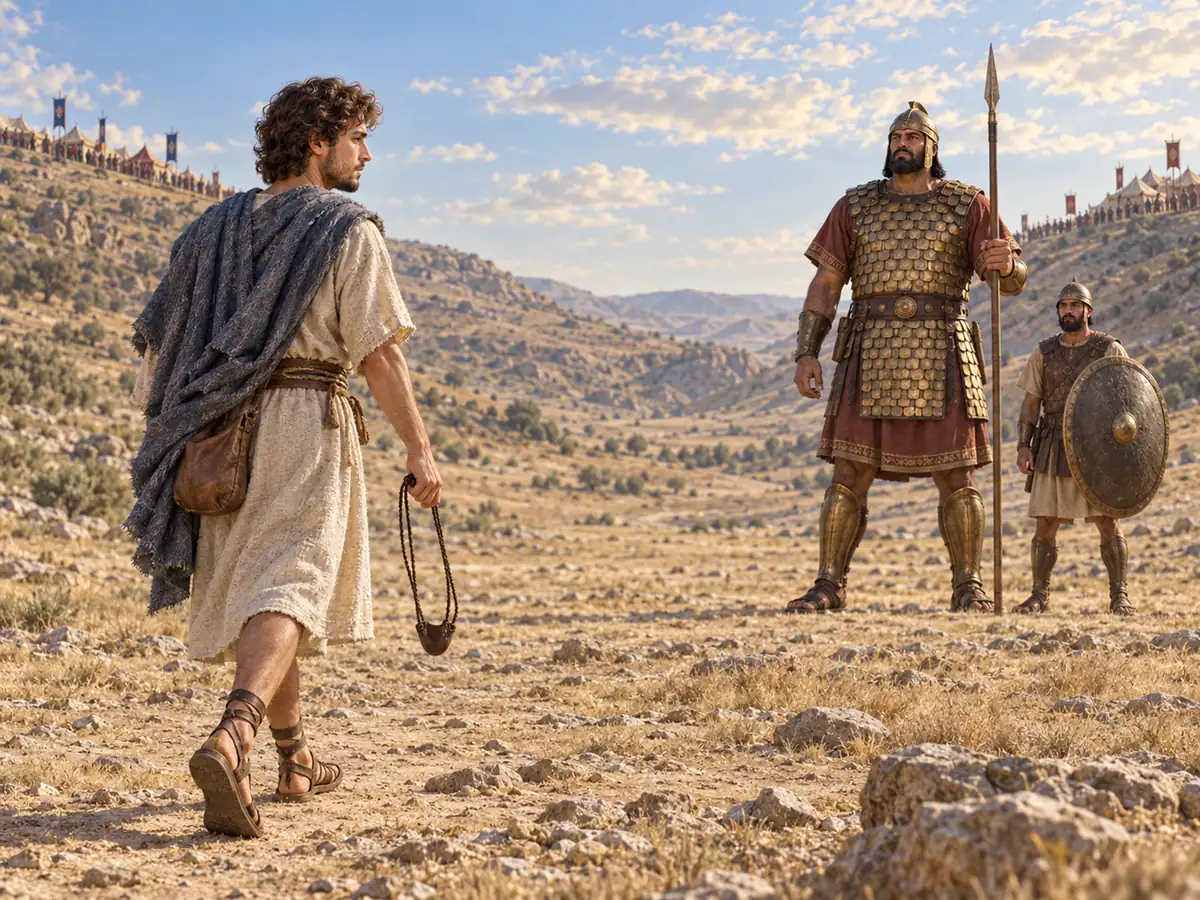 David and Goliath: an artistic recreation