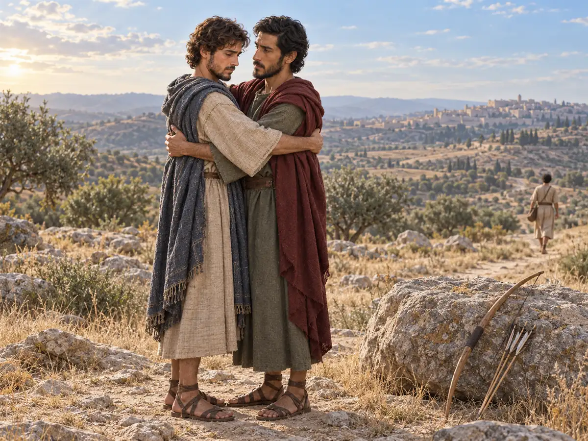 David and Jonathan, friends: an artistic recreation
