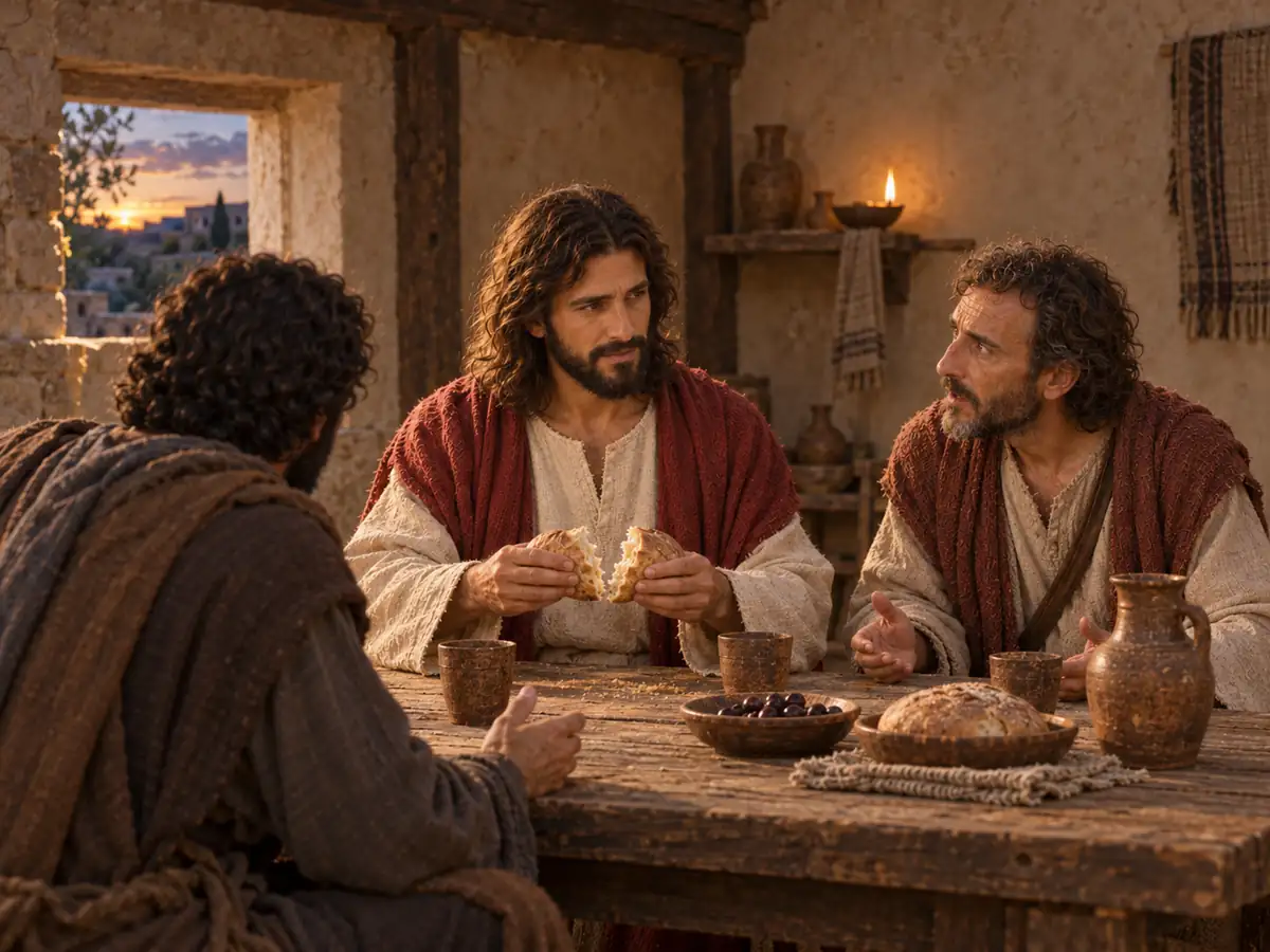The disciples on the road to Emmaus: an artistic recreation