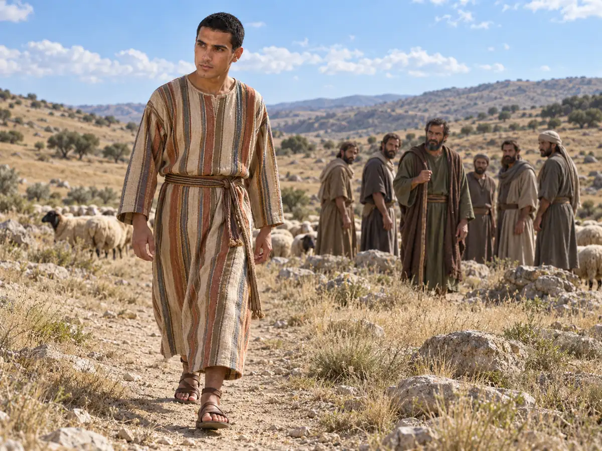 Joseph, sold by his brothers: an artistic recreation