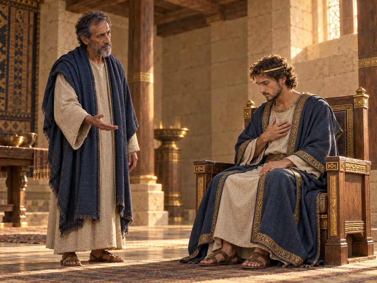The prophet Nathan and David: an artistic recreation