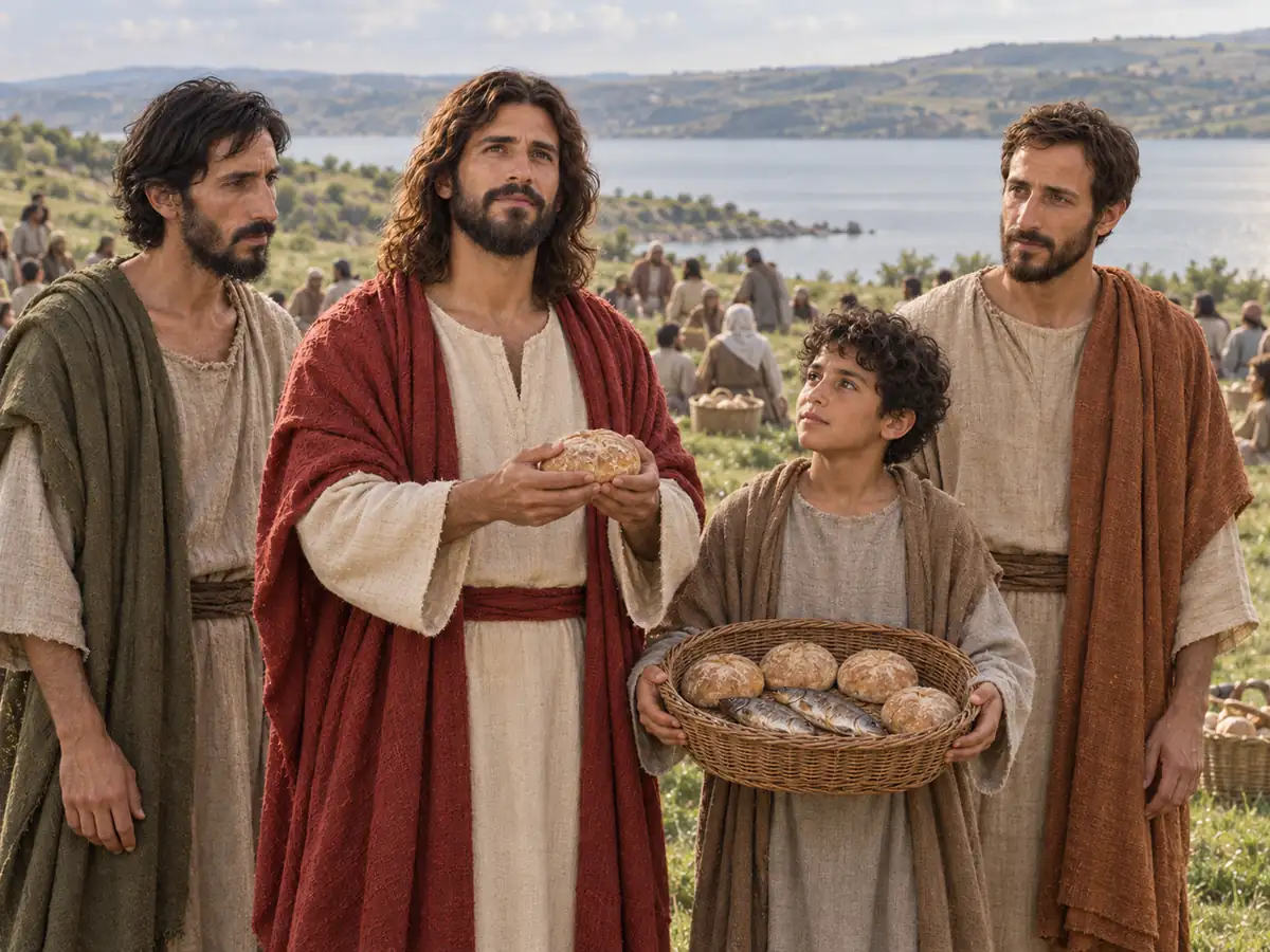The multiplication of the loaves: an artistic recreation