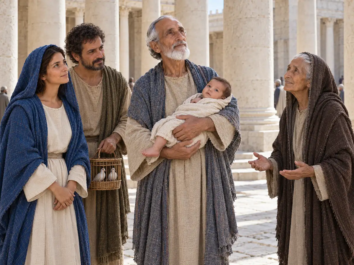 The Presentation in the Temple, an artistic recreation