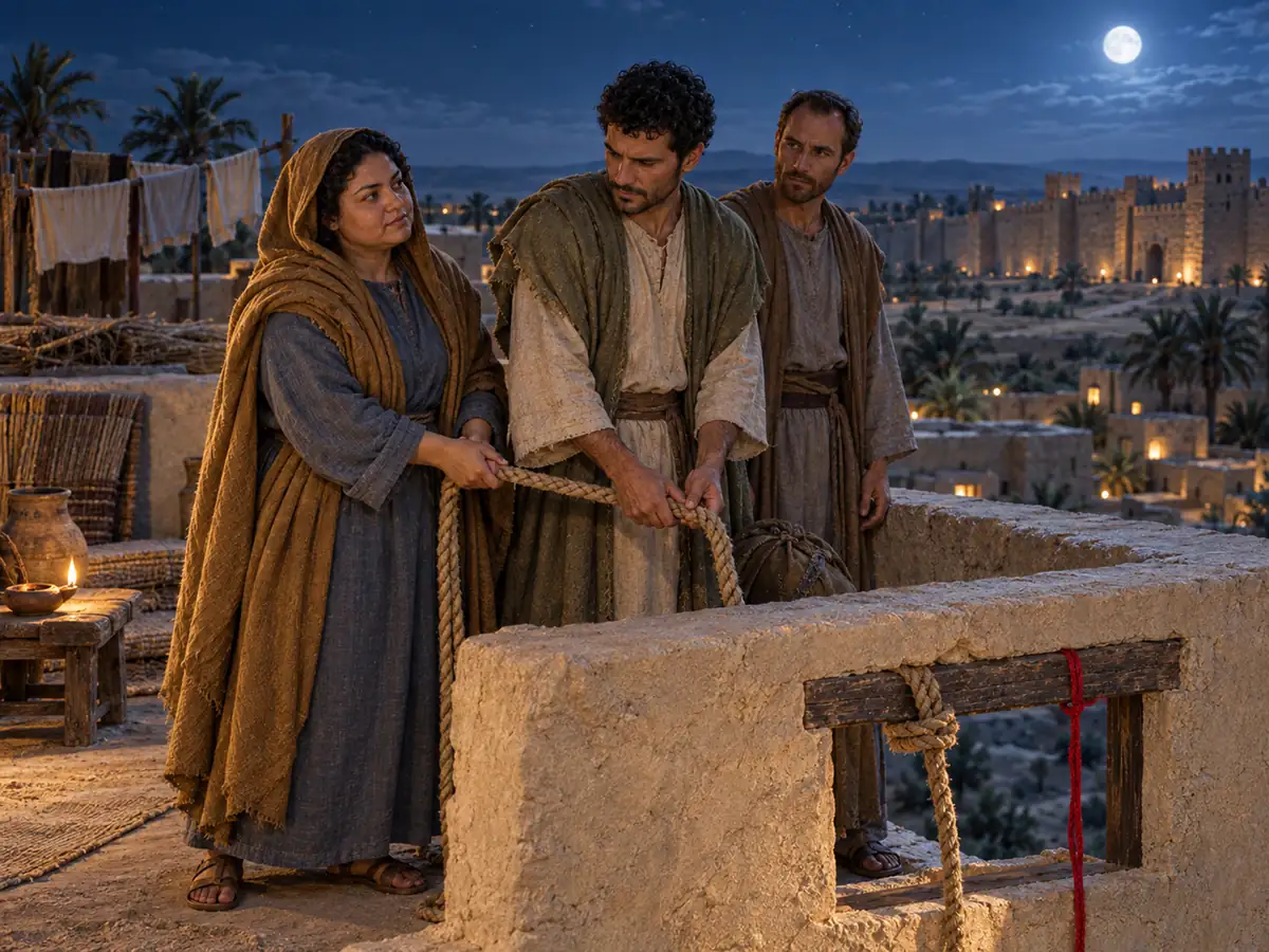 Rahab and the spies: an artistic recreation
