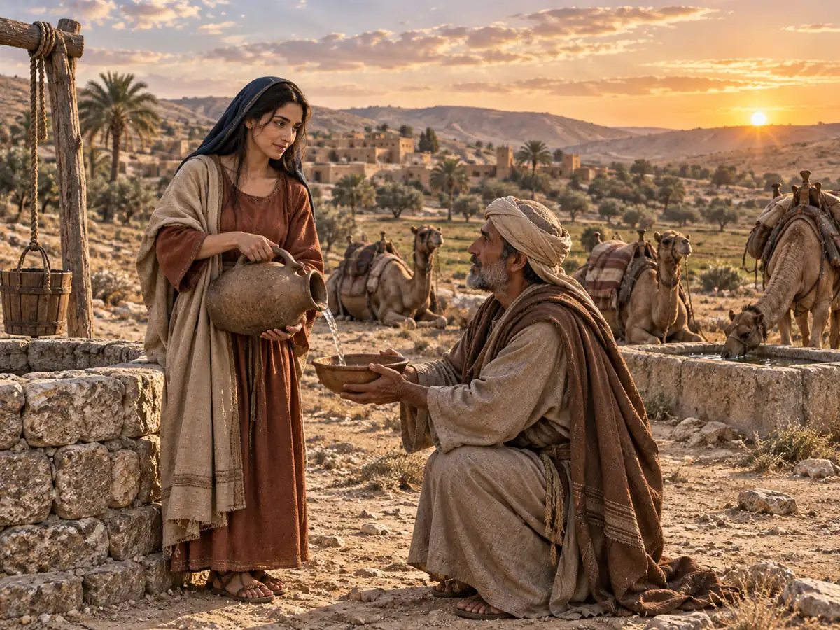 Rebekah at the well: an artistic recreation