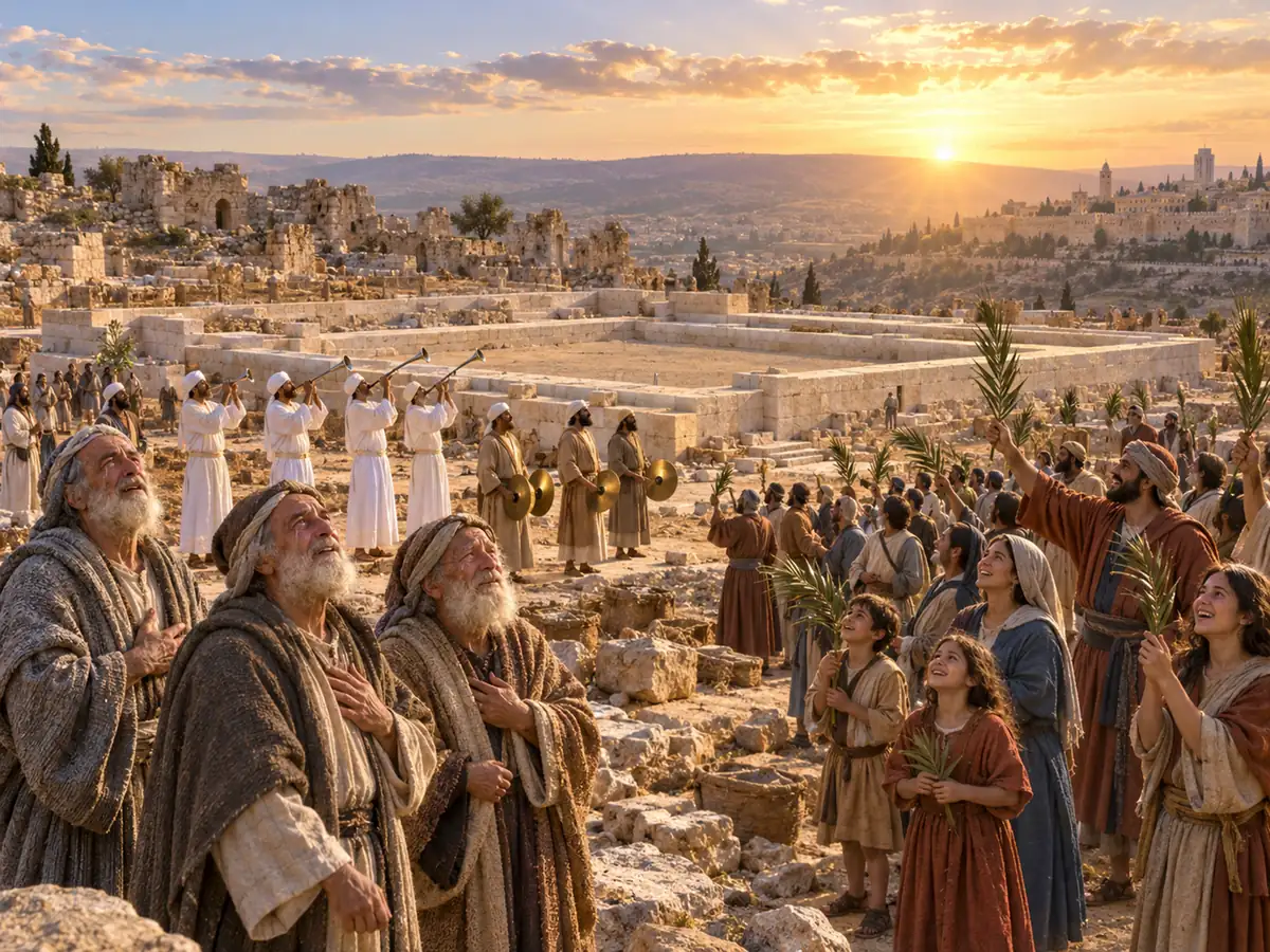 The return to Jerusalem: an artistic recreation