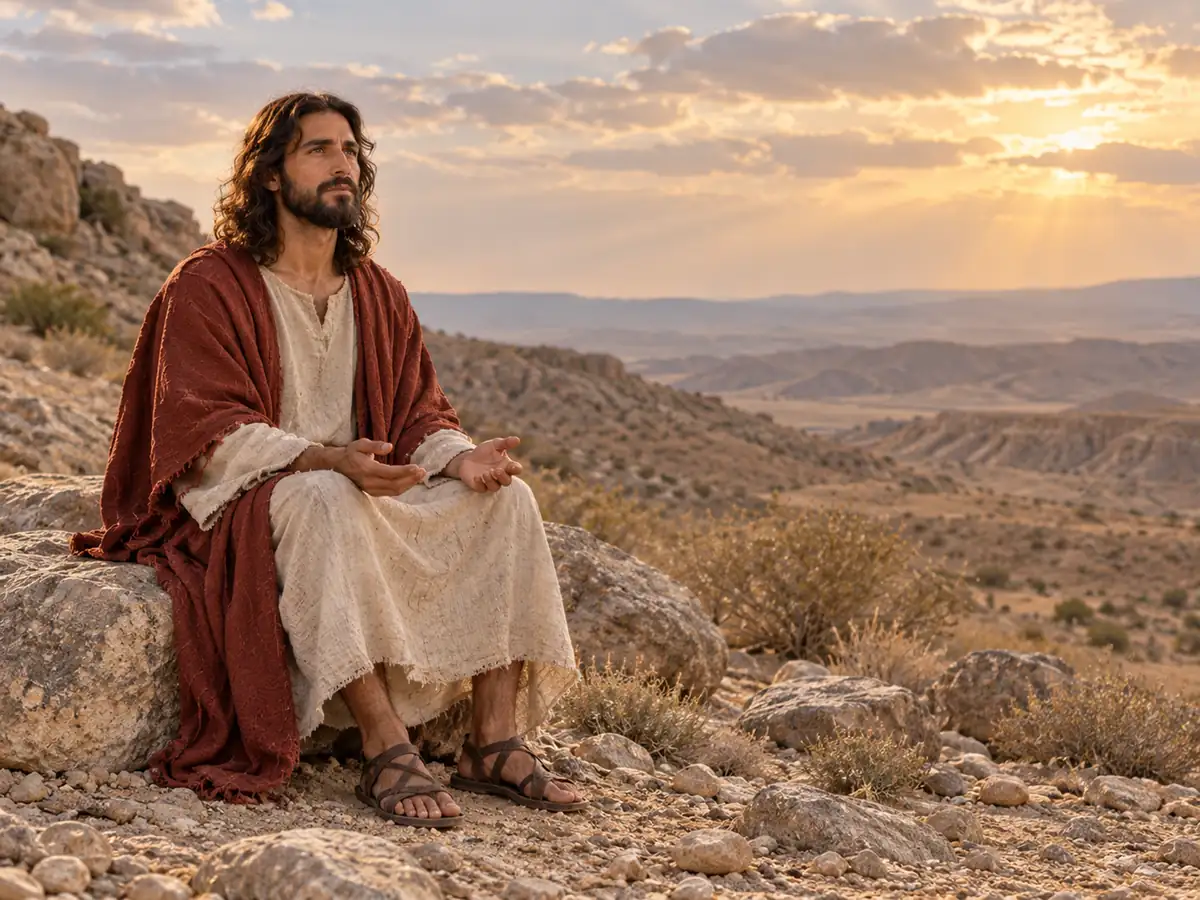 The temptations in the desert: an artistic recreation