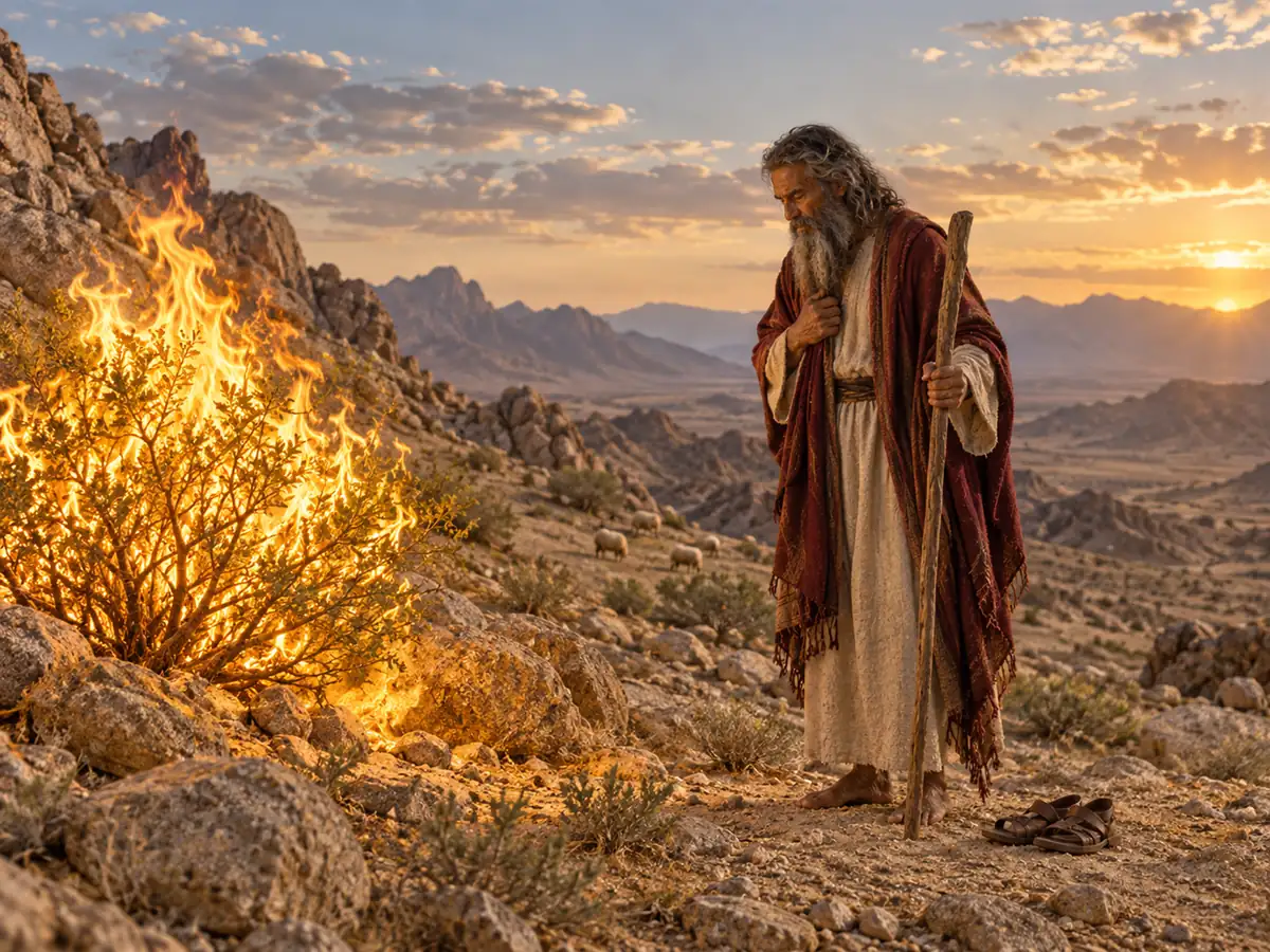 The burning bush: an artistic recreation